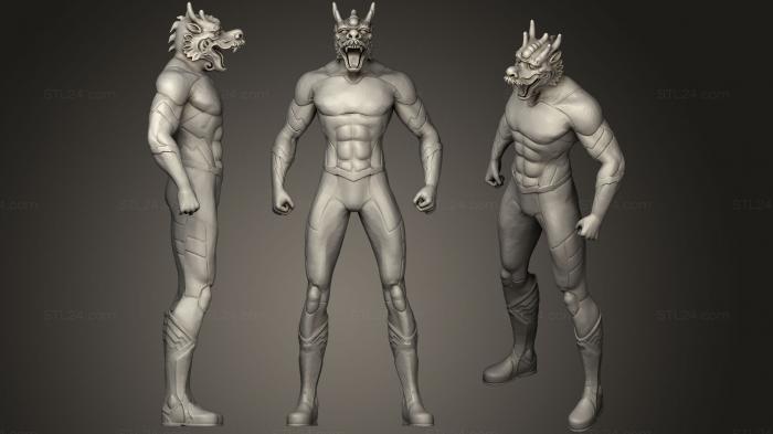 Figurines simple (Animal Hero Dragon, STKPR_0080) 3D models for cnc